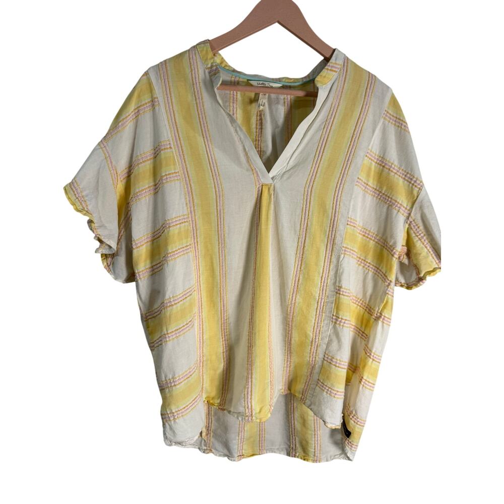 Matilda Jane Plaid Flutter Sleeve Top Medium